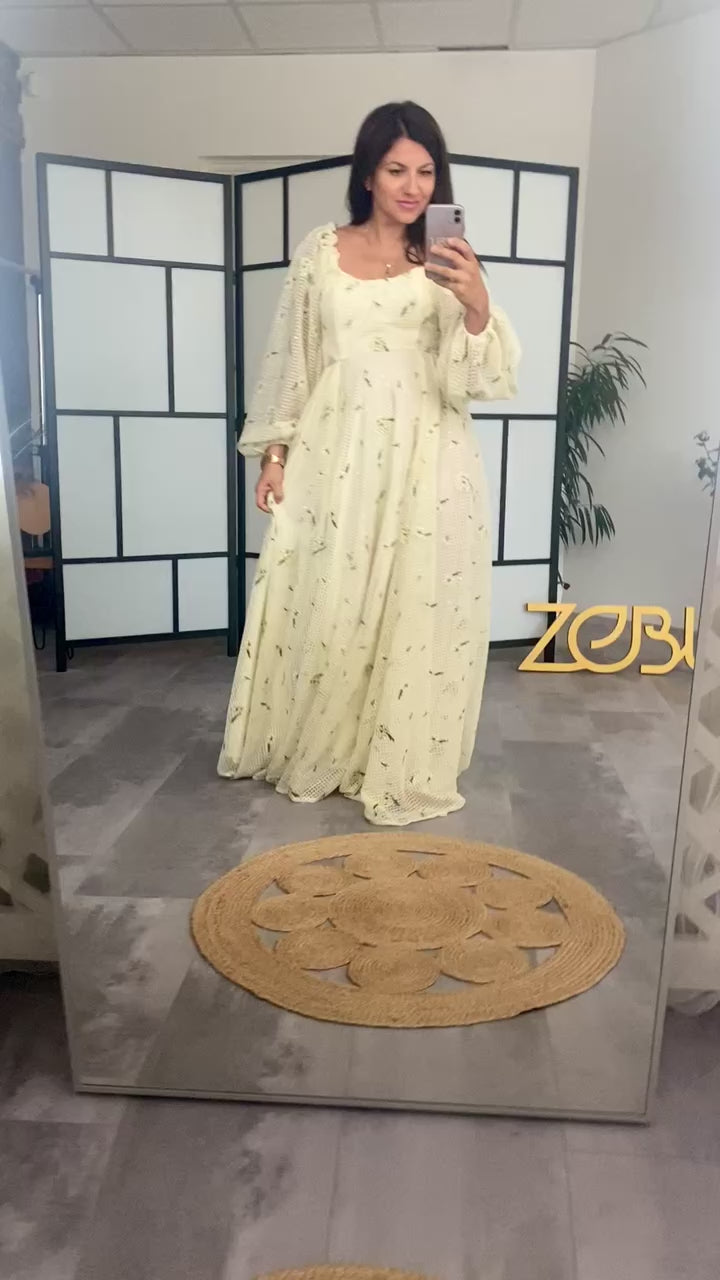 Sonja  Embroided Maternity Unique Boho Dresses