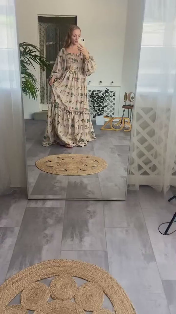 Lara Floral Maternity Unique Boho Dresses
