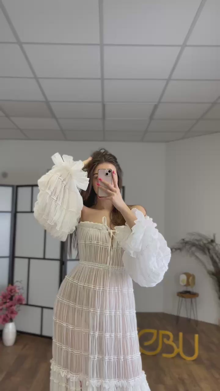 Cloudy - Maternity Soft Chiffon Unique Boho Dresses - VIP