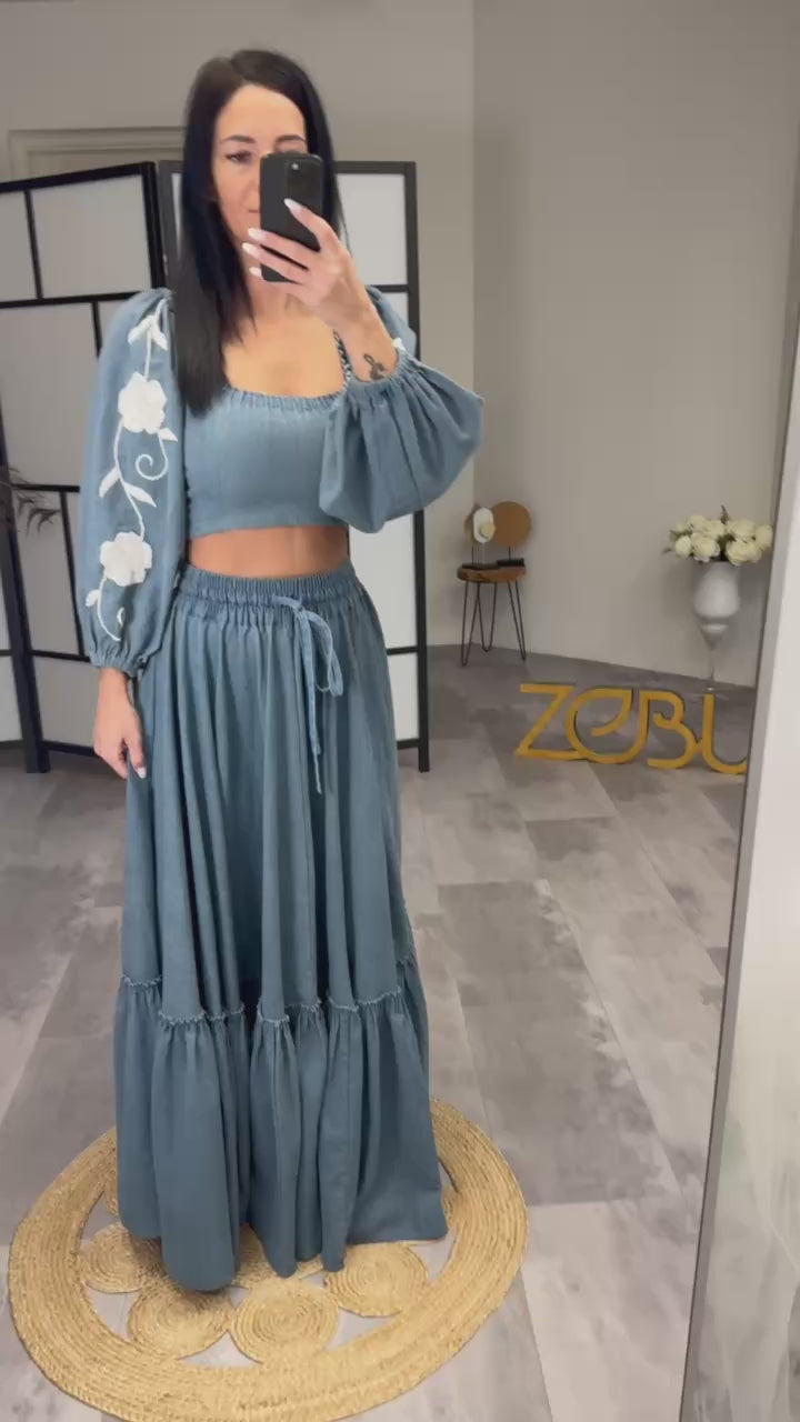 Winter lily | Prime vintage Denim dress, Maternity Dress, Photo Props Dress For Pregnancy Photoshoot