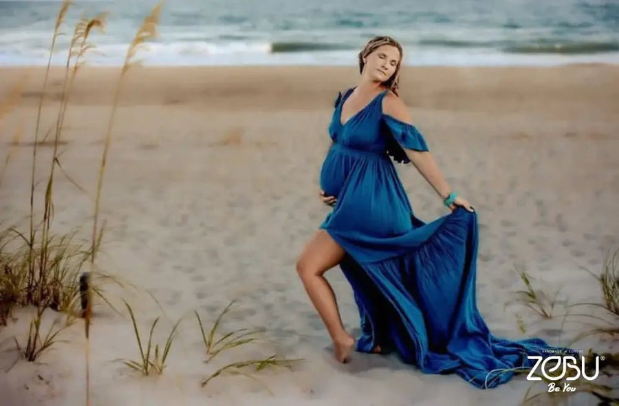 Provance Maternity Gauze Unique Boho Dresses - Pregnancy - maternity clothes - ZeBu Be You