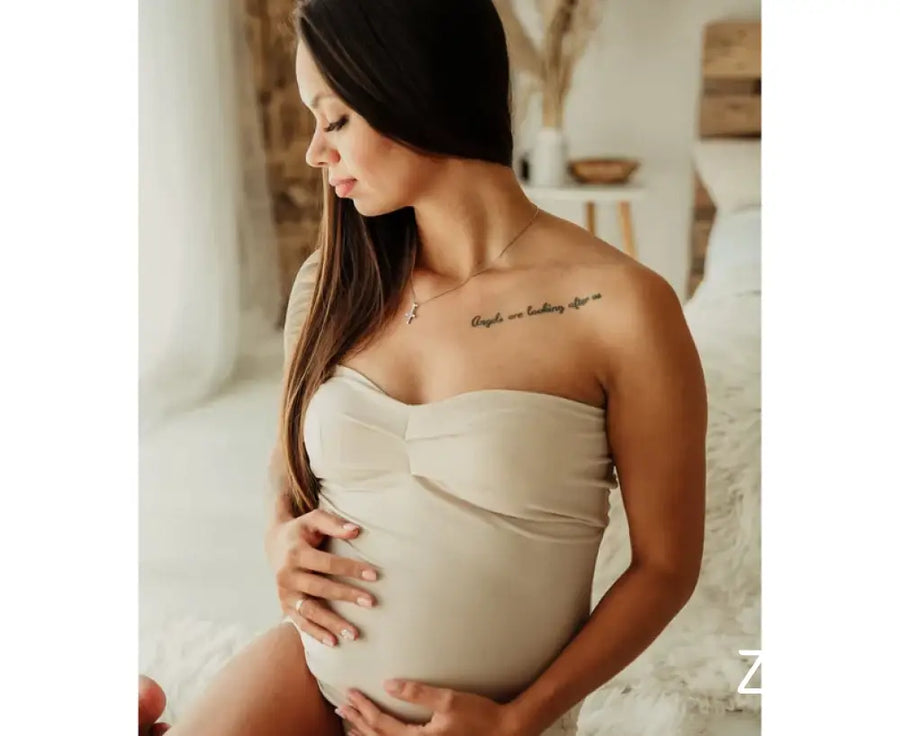 Rachel Jersey Maternity Bodysuits For Photoshoot Two Piece Gowns