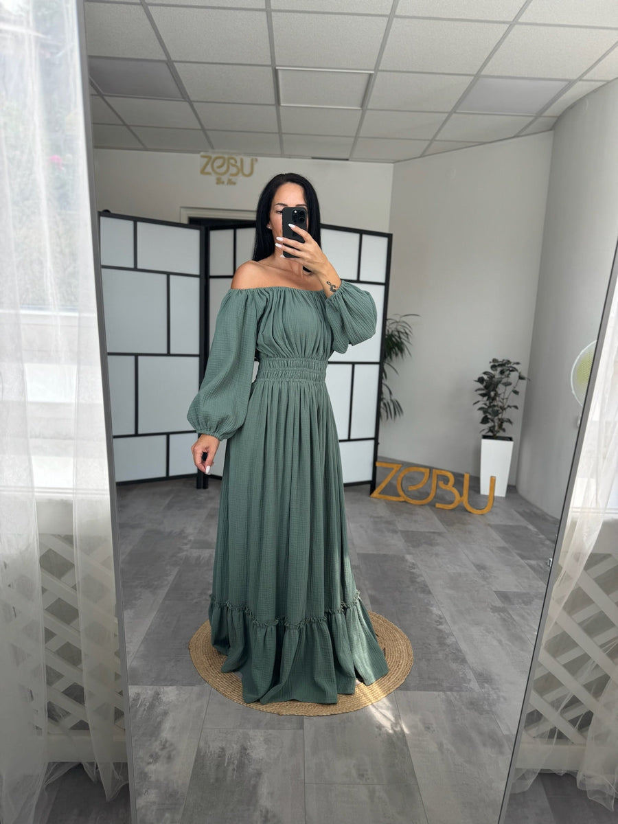 RTS Old green - Lana - Maternity Gown - LAST PIECE AVAILABLE - Pregnancy - maternity clothes - ZeBu Be You