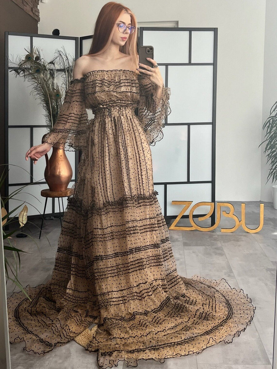 Salome Tulle Two-Piece Maternity Photoshoot Dresses XS-M