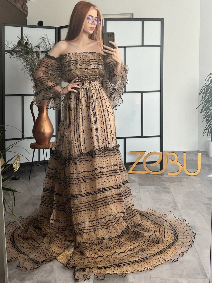 Salome Tulle Two-Piece Maternity Photoshoot Dresses – ZeBu Be You