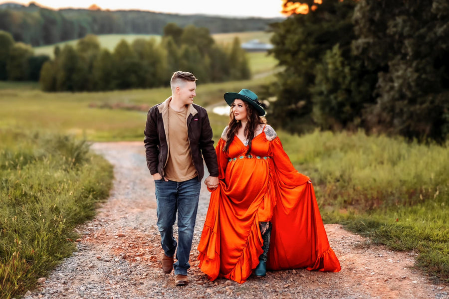 Samantha - Silk Maternity Unique Boho Dresses - Pregnancy - maternity clothes - ZeBu Be You