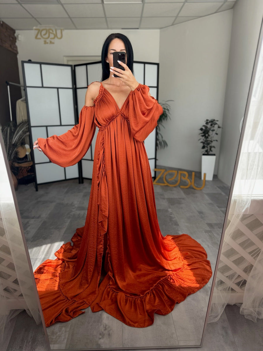 Samantha - Silk Maternity Unique Boho Dresses - Pregnancy - maternity clothes - ZeBu Be You