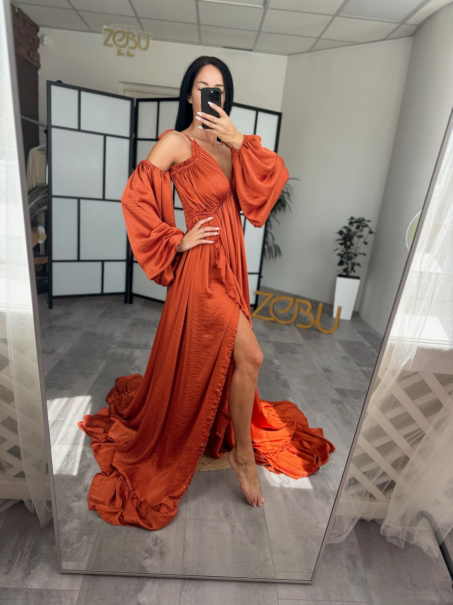 Samantha - Silk Maternity Unique Boho Dresses - Pregnancy - maternity clothes - ZeBu Be You