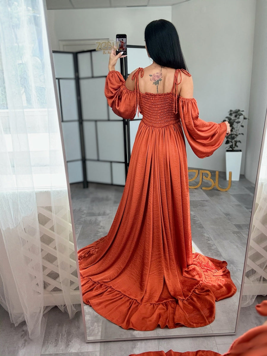 Samantha - Silk Maternity Unique Boho Dresses - Pregnancy - maternity clothes - ZeBu Be You