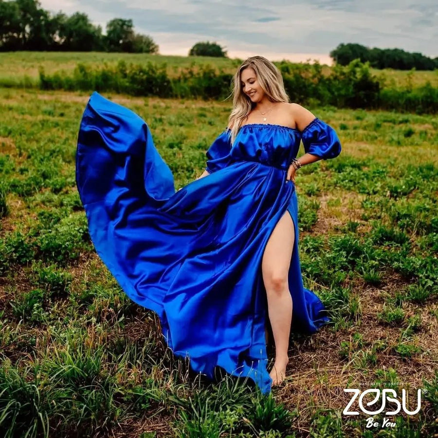 Samsara Maternity Satin Unique Boho Dresses - Pregnancy - maternity clothes - ZeBu Be You