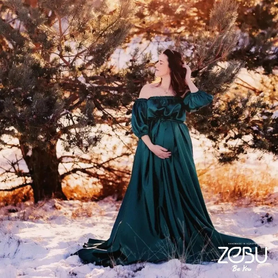 Samsara Maternity Satin Unique Boho Dresses - Pregnancy - maternity clothes - ZeBu Be You