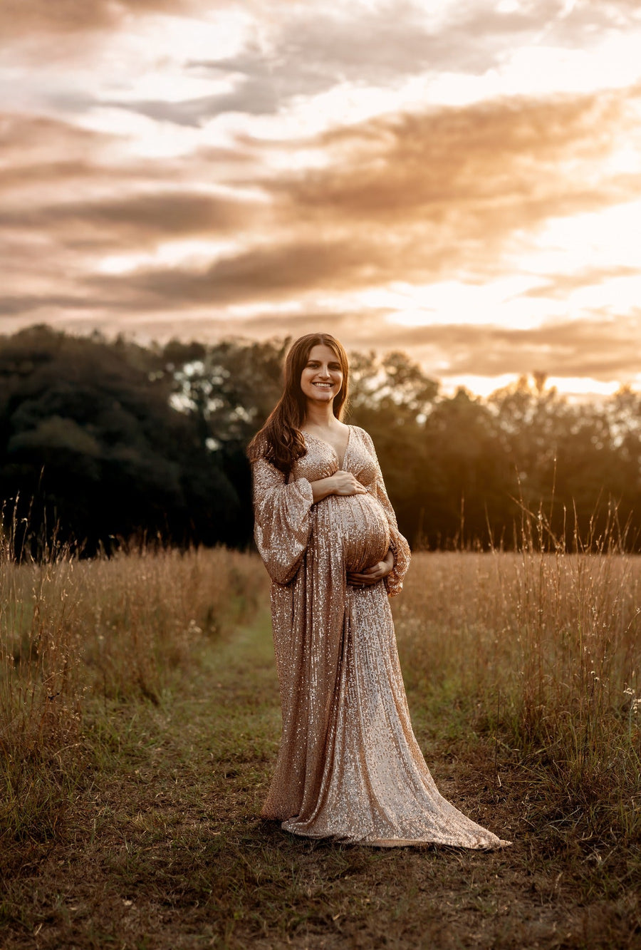 Sequin Starlight Maternity Unique Boho Dresses - Pregnancy - maternity clothes - ZeBu Be You