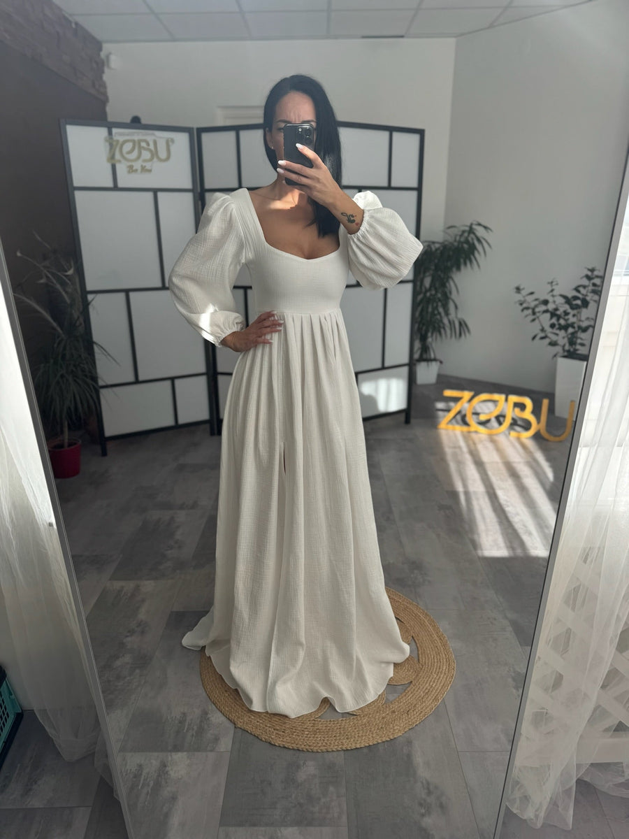 white maternity boho dress Boho Maternity Dress for Photo Shoot Boho Maxi Dress Beach Wedding YW230308 10 / Picture Color