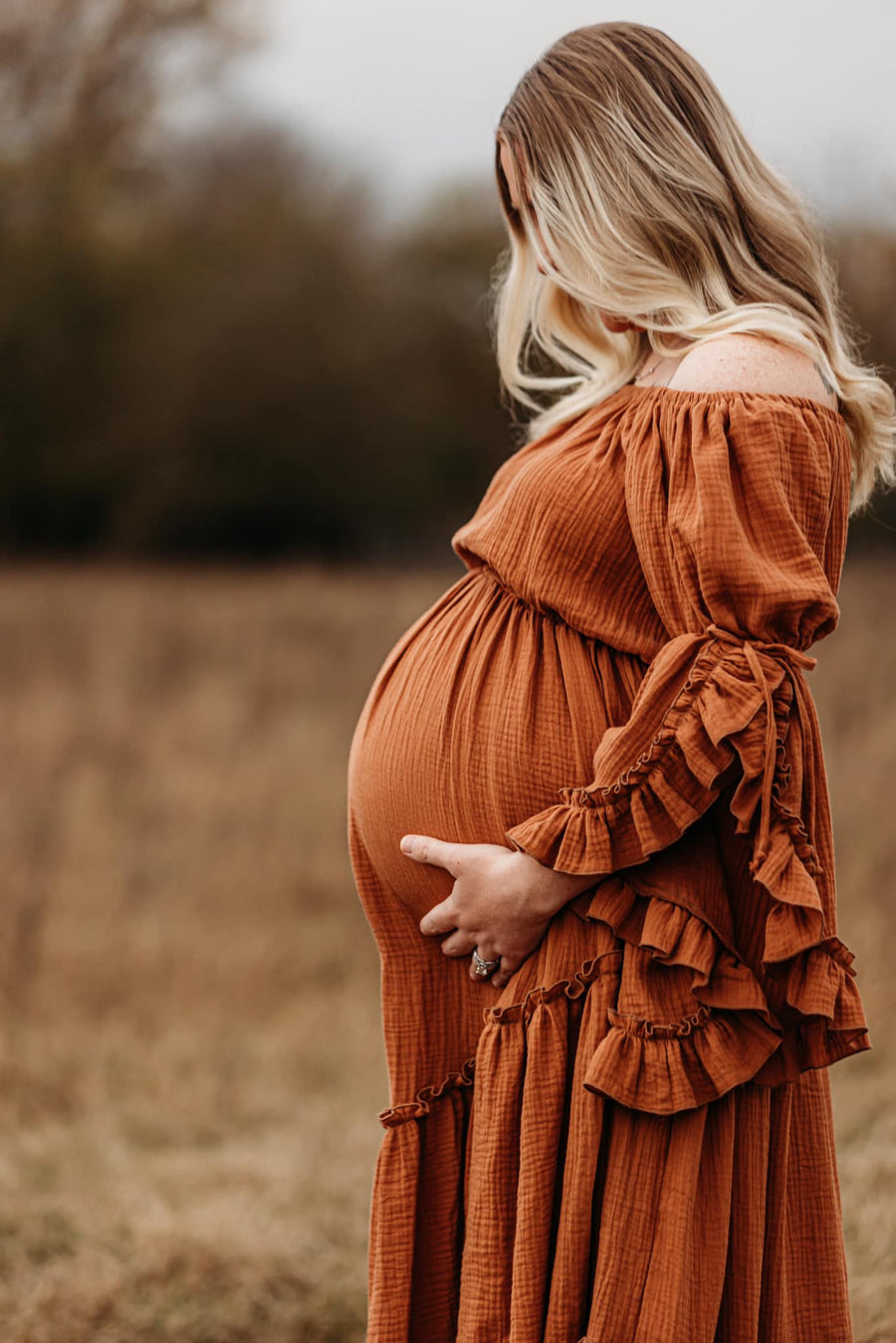 gypsy boho maternity dress Boho Smocked off OR Cover Shoulder Dress/boho Wedding Dress/maternity for Photoshoot Dress,photography Maxi Dress,maternity Wedding Dress