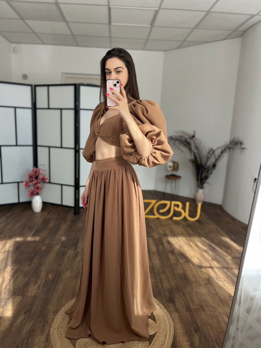 Sofia | Double Gauze Two Piece Maternity Dress - VIP - Pregnancy - maternity clothes - ZeBu Be You