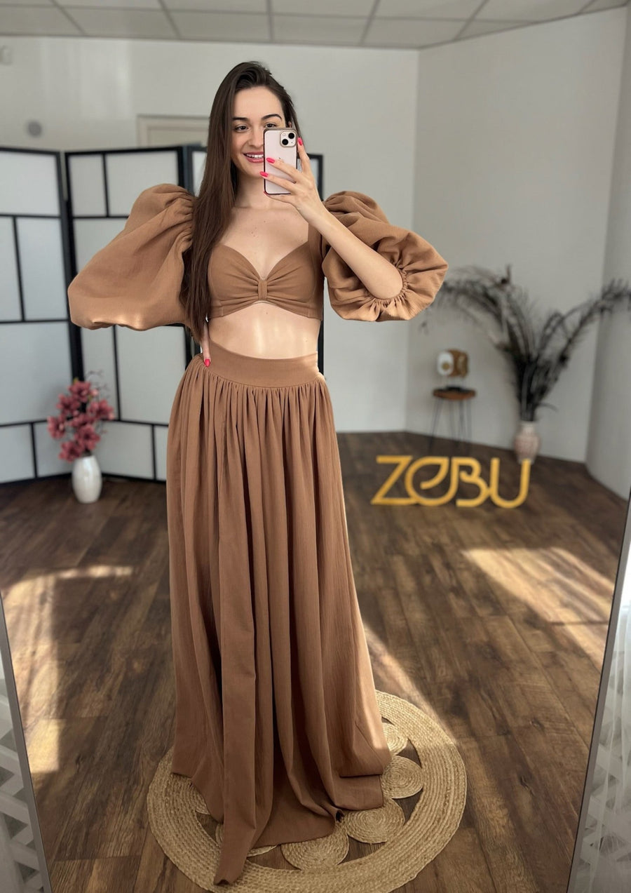 Sofia | Double Gauze Two Piece Maternity Dress - VIP - Pregnancy - maternity clothes - ZeBu Be You