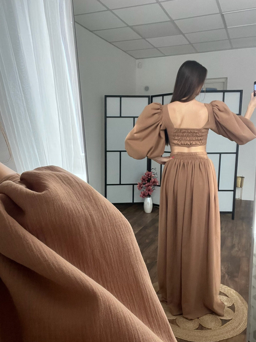 Sofia | Double Gauze Two Piece Maternity Dress - VIP - Pregnancy - maternity clothes - ZeBu Be You