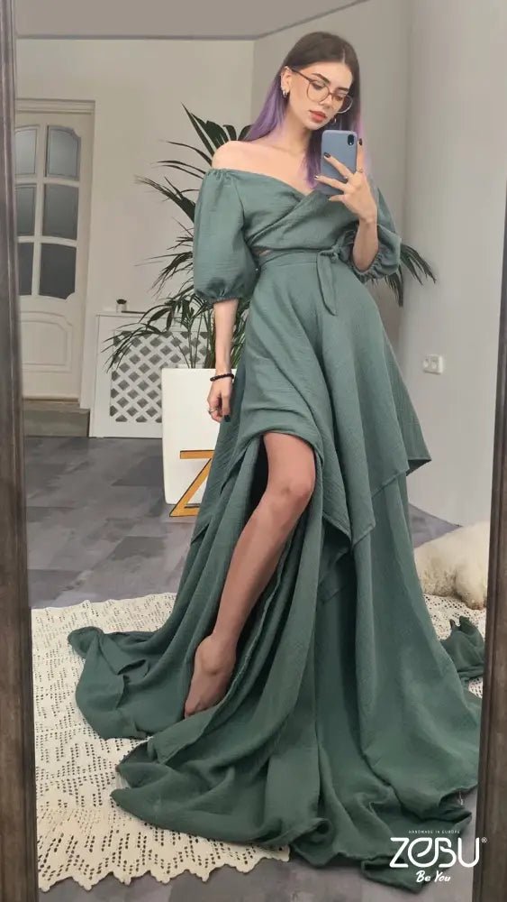 Solar Skirt+Gloria Top Gauze Maternity Two - Piece Set for Photoshoot - Pregnancy - maternity clothes - ZeBu Be You
