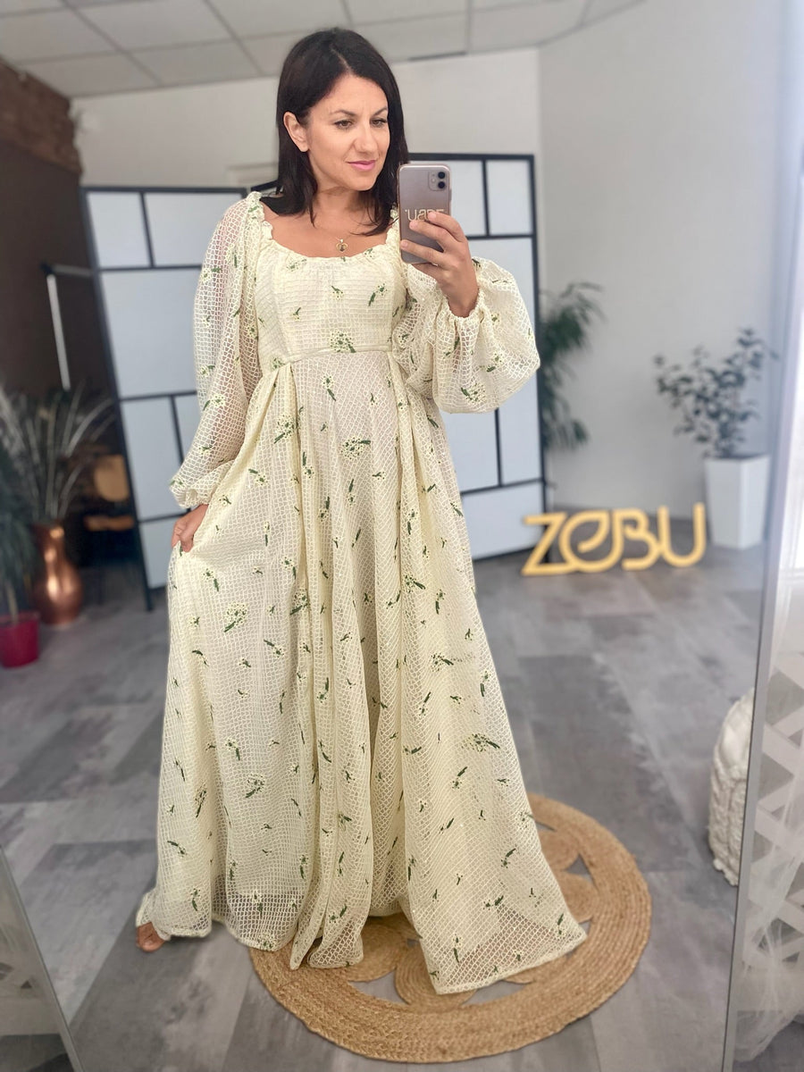 Sonja Embroided Maternity Unique Boho Dresses - Pregnancy - maternity clothes - ZeBu Be You
