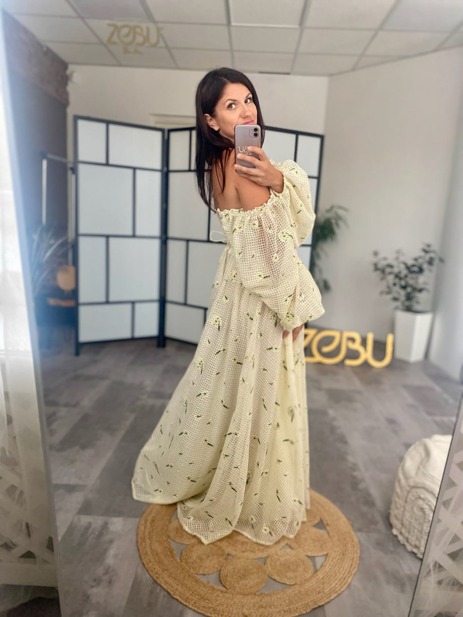 Sonja Embroided Maternity Unique Boho Dresses - Pregnancy - maternity clothes - ZeBu Be You