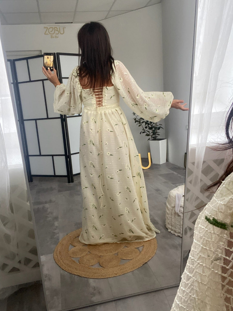 Sonja Embroided Maternity Unique Boho Dresses - Pregnancy - maternity clothes - ZeBu Be You