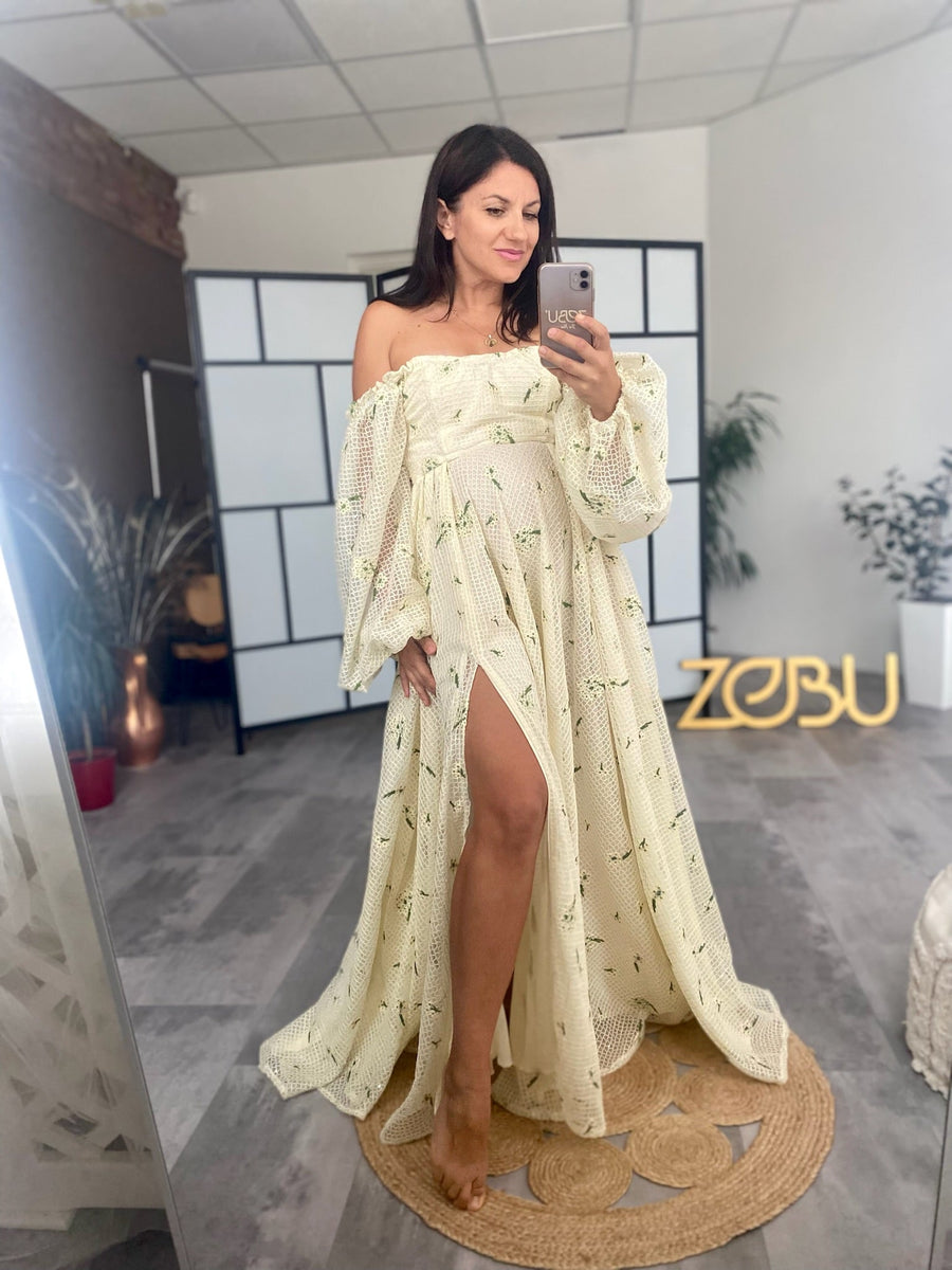 Sonja Embroided Maternity Unique Boho Dresses - Pregnancy - maternity clothes - ZeBu Be You