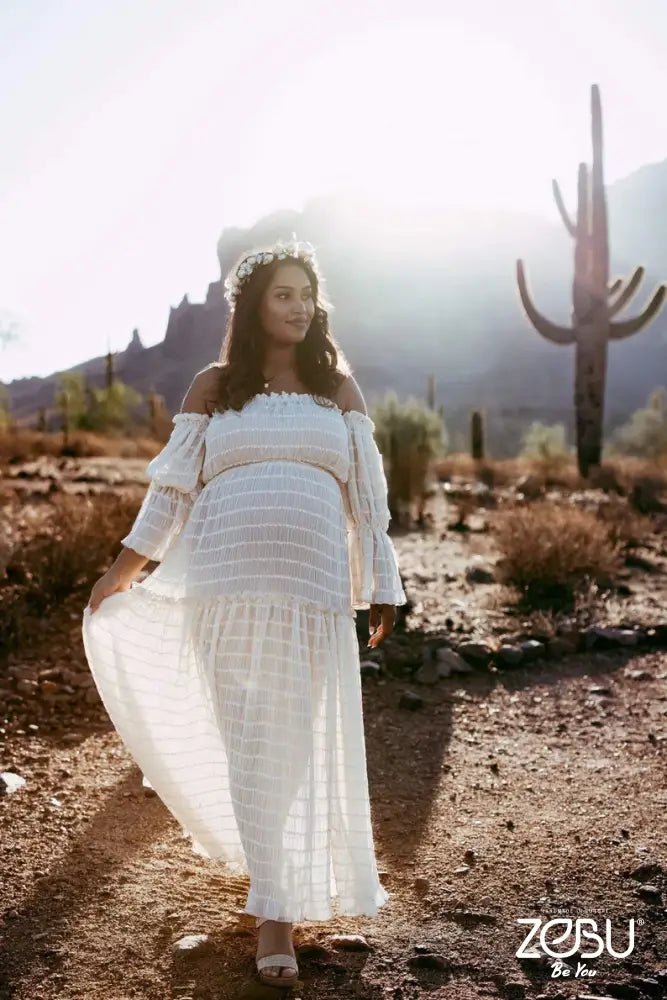 Summer Breeze Maternity Soft Chiffon Unique Boho Dresses - Pregnancy - maternity clothes - ZeBu Be You