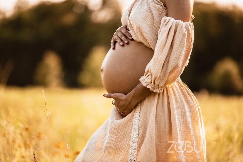 Summer Vibes - Two Piece Gauze Maternity Dress for Photoshoot - Pregnancy - maternity clothes - ZeBu Be You