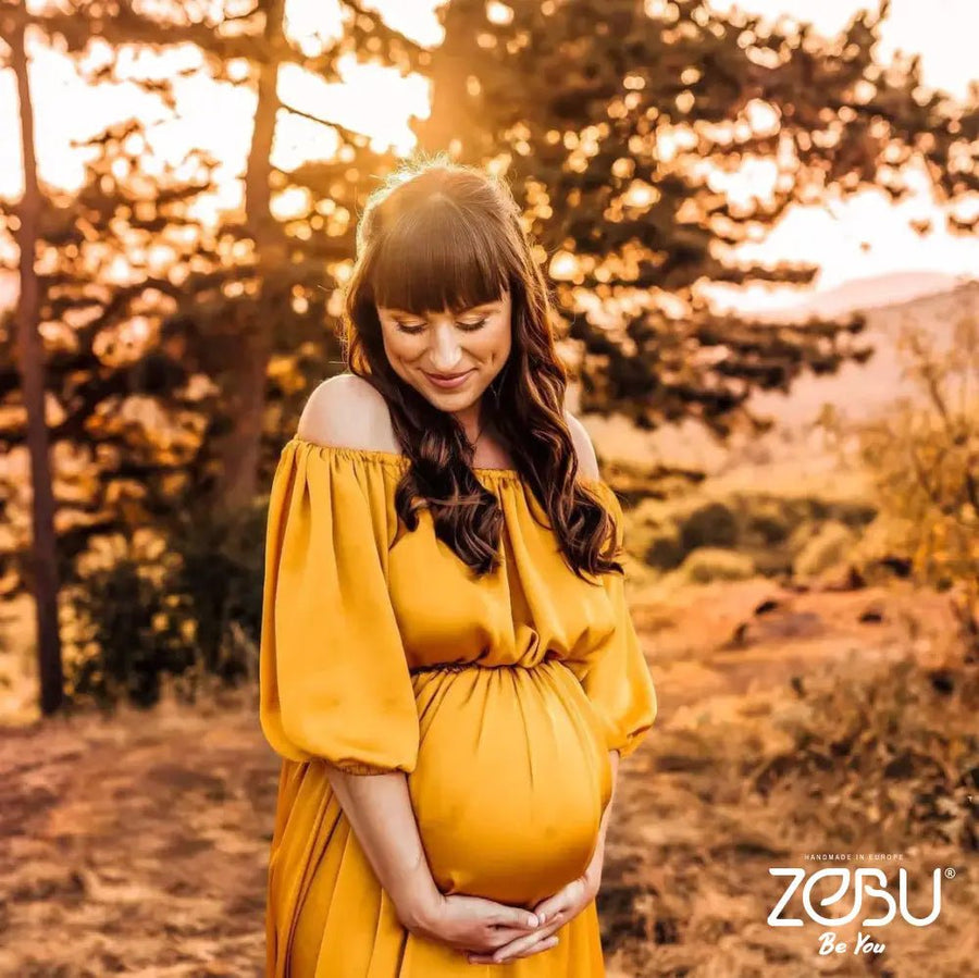 Sunflower Maternity Silk Unique Boho Dresses - Pregnancy - maternity clothes - ZeBu Be You