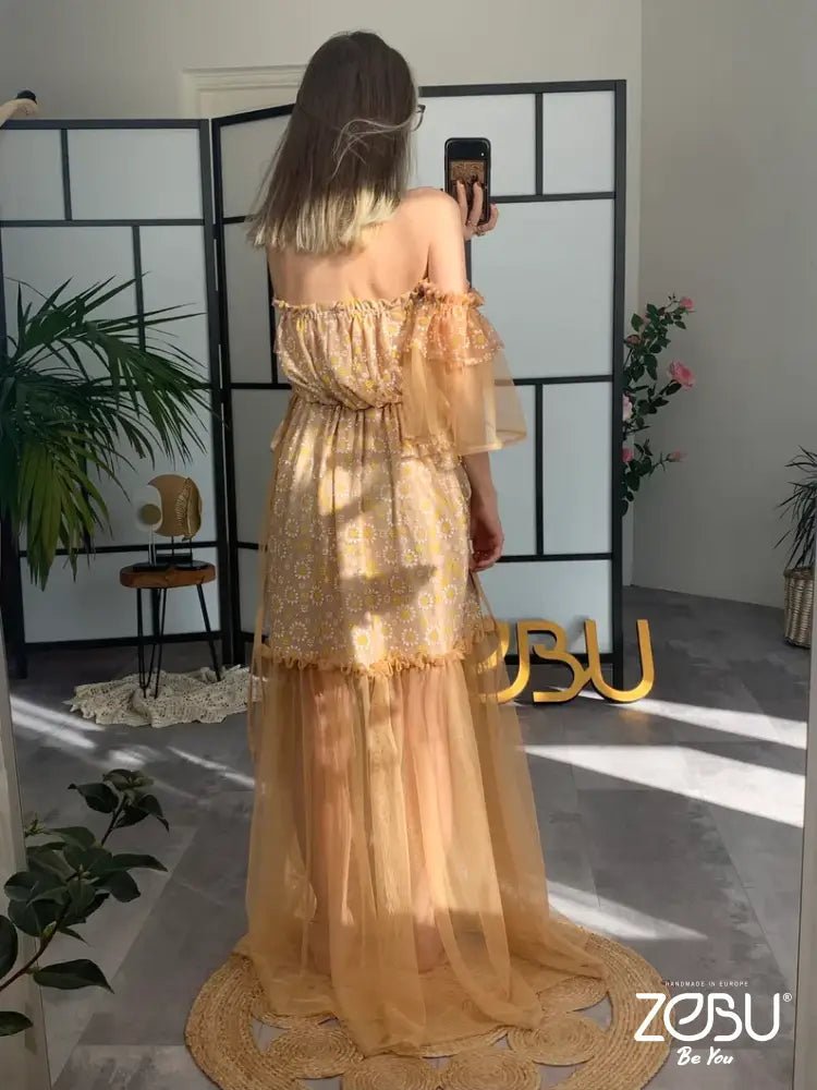 Suzy Chiffon Unique Boho Dresses - Pregnancy - maternity clothes - ZeBu Be You