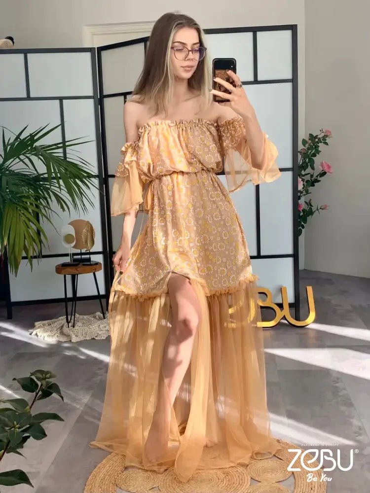 Suzy Chiffon Unique Boho Dresses - Pregnancy - maternity clothes - ZeBu Be You