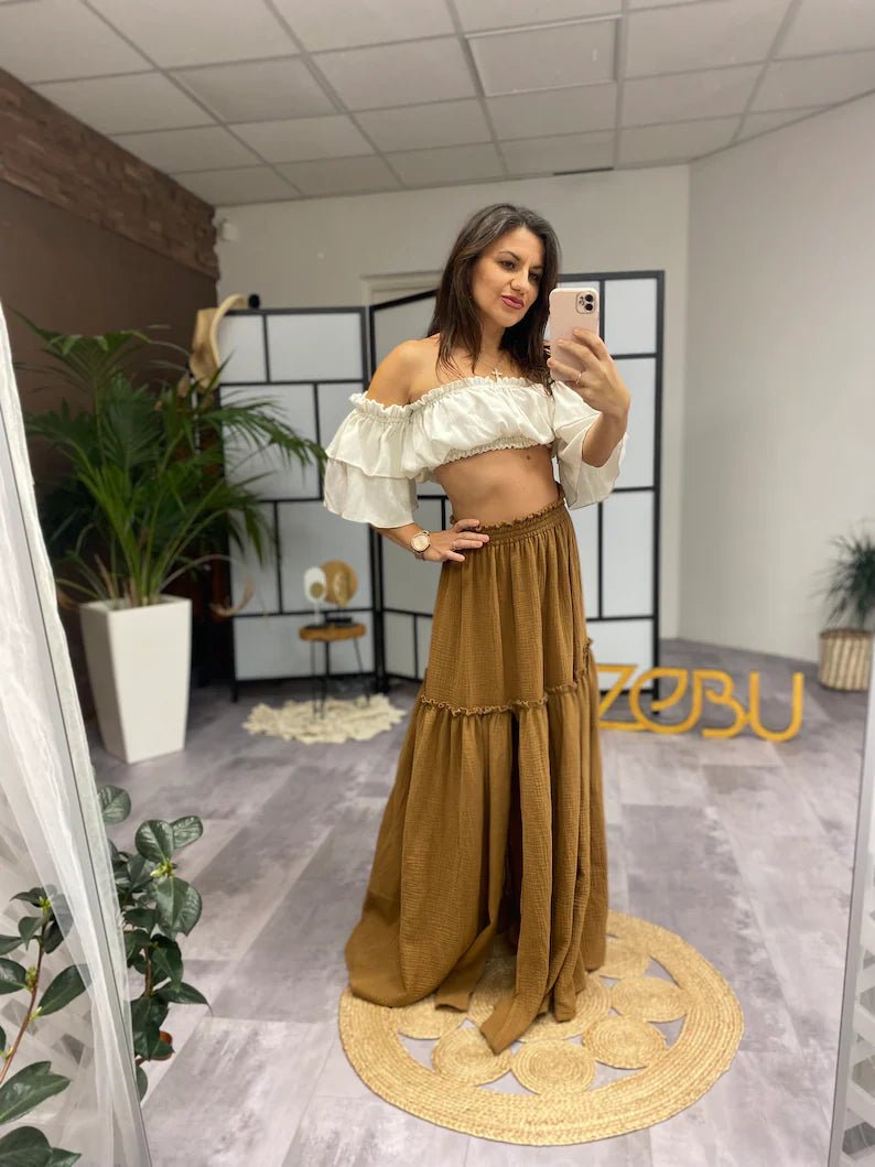 Tatiana Double Gauze Two Piece Maternity Dress - Pregnancy - maternity clothes - ZeBu Be You