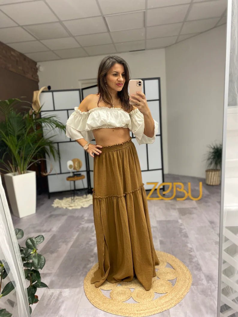 Tatiana Double Gauze Two Piece Maternity Dress - Pregnancy - maternity clothes - ZeBu Be You