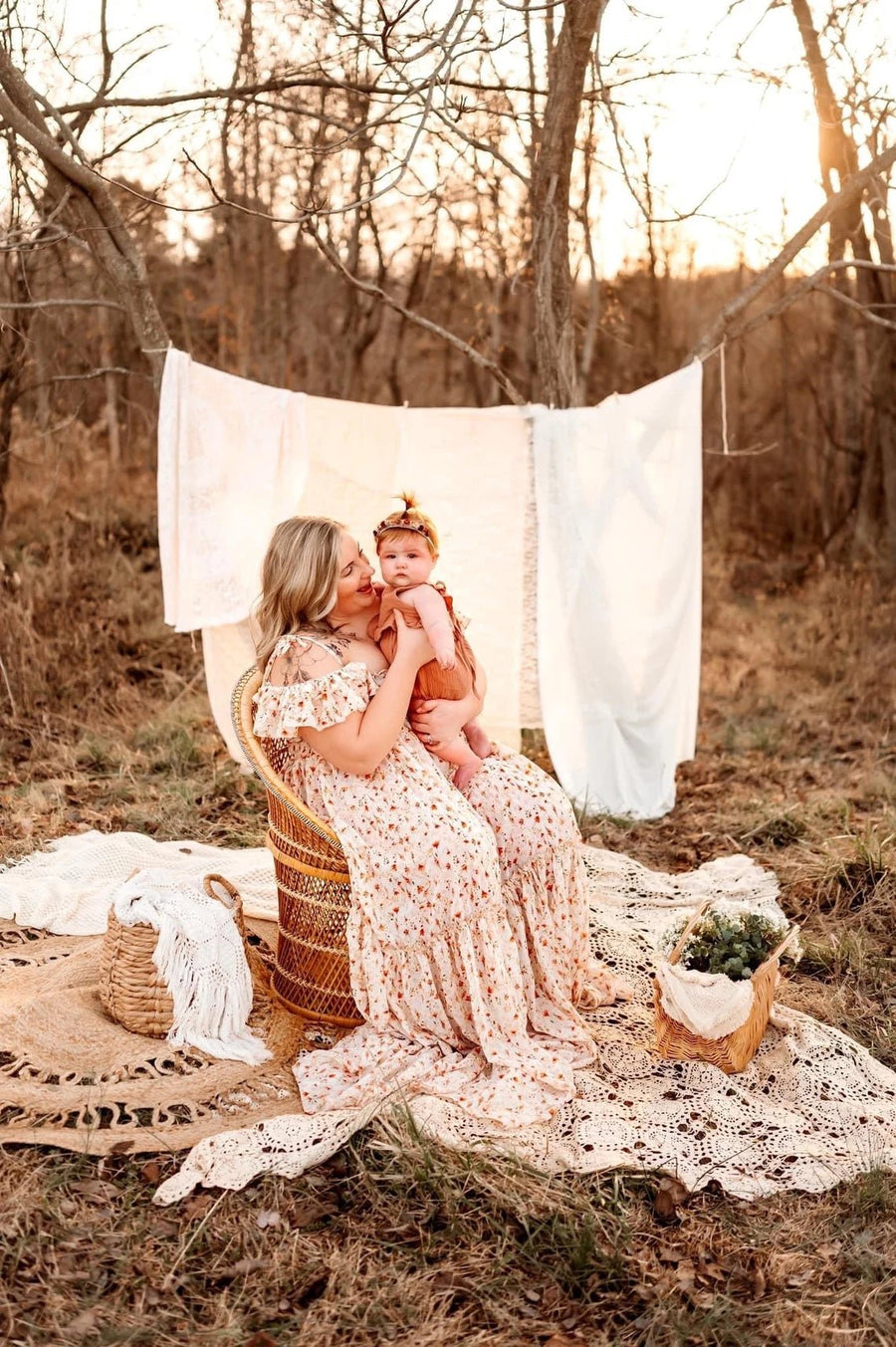 Wanderer Maternity Chiffon Unique Boho Dresses - Pregnancy - maternity clothes - ZeBu Be You