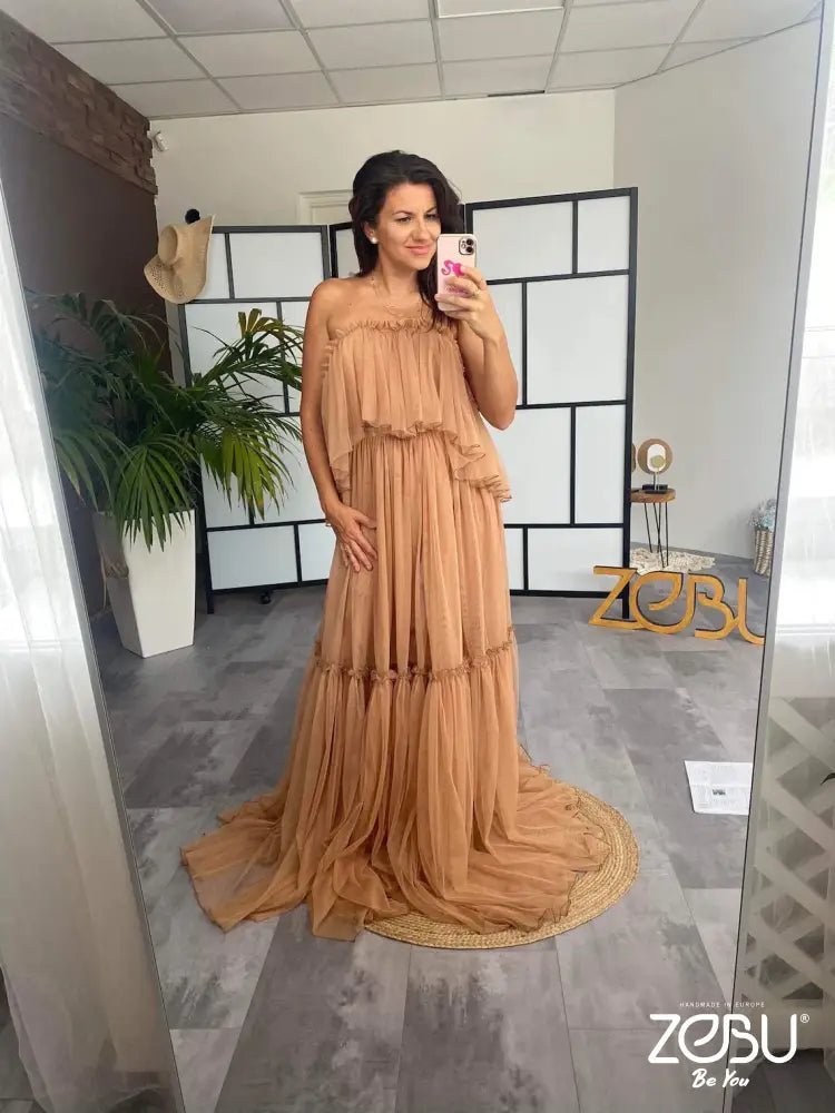Whisper Maternity Tulle Unique Boho Dresses - Pregnancy - maternity clothes - ZeBu Be You