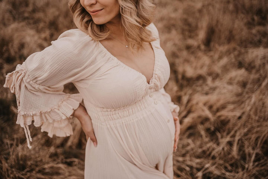 Wildflower | Boho Dress for Women, Gauze Vintage Dress For The Session - Pregnancy - maternity clothes - ZeBu Be You