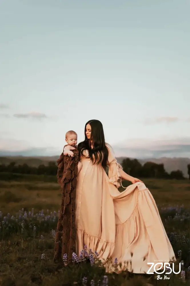 Wildflower Maternity Gauze Unique Boho dresses - Pregnancy - maternity clothes - ZeBu Be You