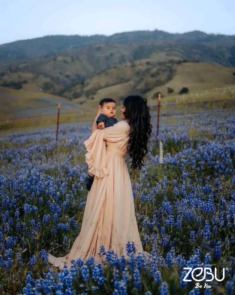 Wildflower Maternity Gauze Unique Boho dresses - Pregnancy - maternity clothes - ZeBu Be You