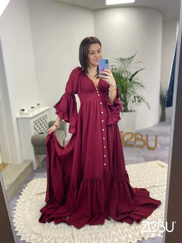 Wildflower Maternity Gauze Unique Boho dresses - Pregnancy - maternity clothes - ZeBu Be You