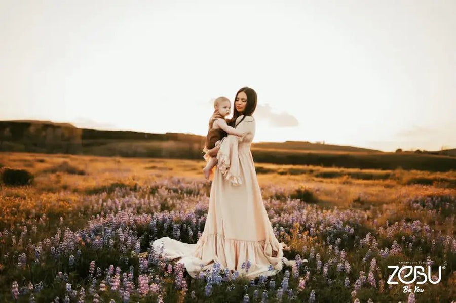 Wildflower Maternity Gauze Unique Boho dresses - Pregnancy - maternity clothes - ZeBu Be You