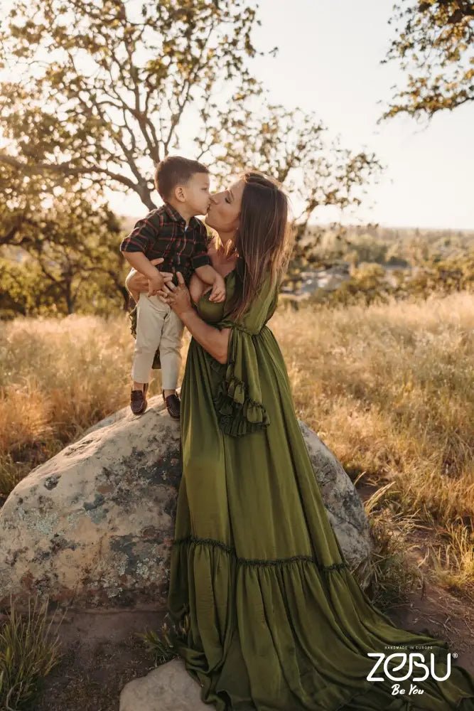Wildflower Maternity Silk Unique Boho Dresses Plus size / mahogany Wildflower Maternity Silk Unique Boho Dresses Plus size / mahogany