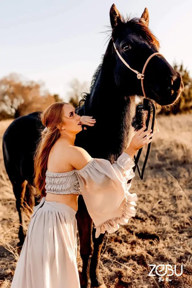 Wings Gauze Maternity Crop Top+Skirt Set for Photoshoot - Pregnancy - maternity clothes - ZeBu Be You