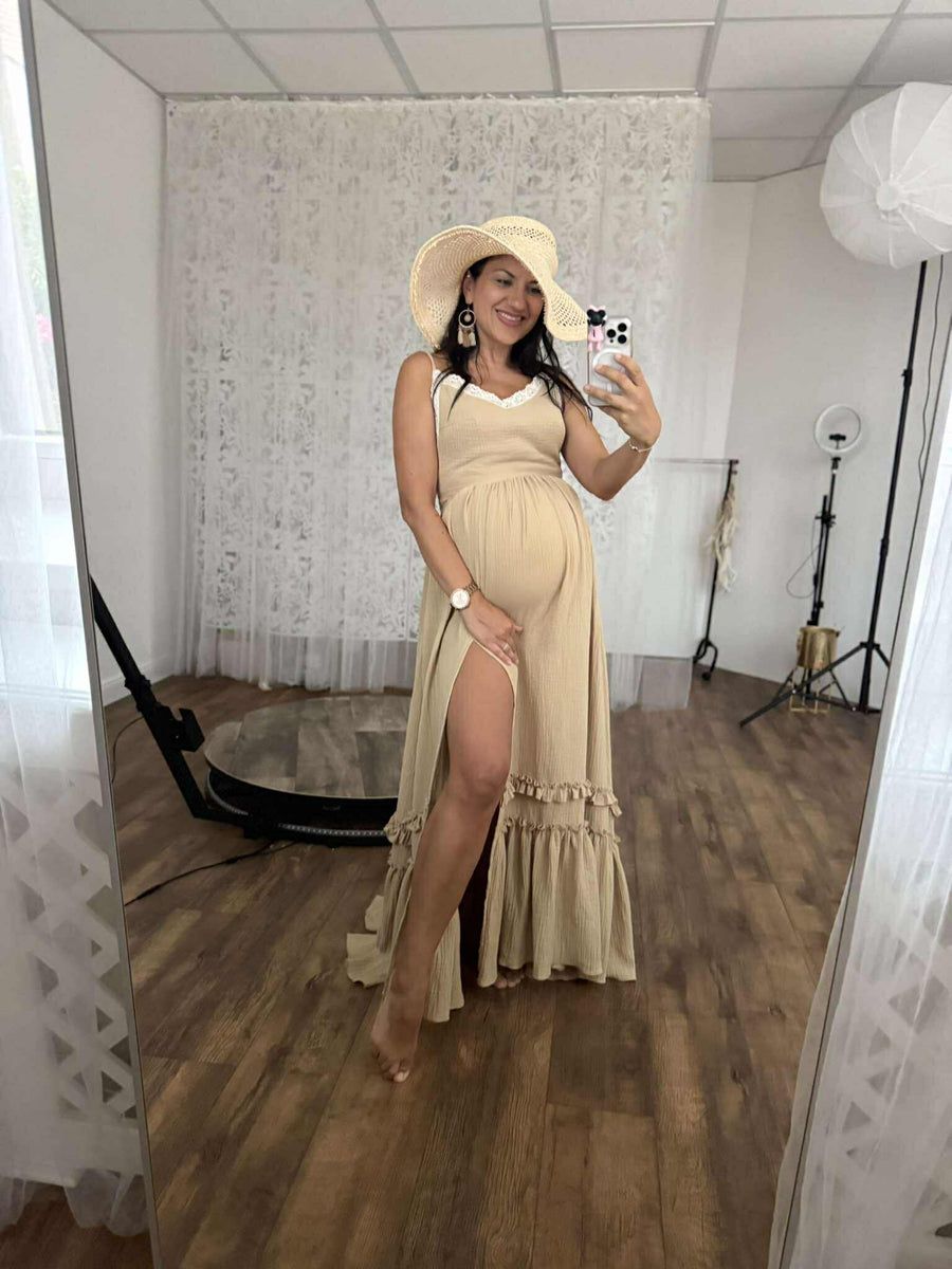 Yvonne - Boho dress for photoshoot - Pregnancy - maternity clothes - ZeBu Be You
